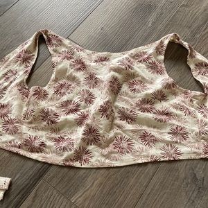 SHEIN crop tie top floral